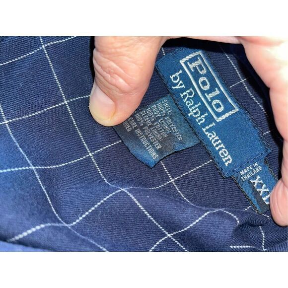 Polo by Ralph Lauren Mens Vintage Harington Jacket Full Zip Collared Navy Blue X - Picture 5 of 14